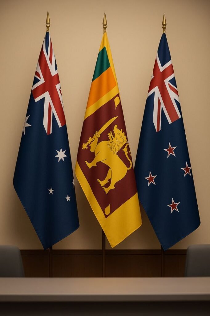 Sri Lanka, Australia, and New Zealand